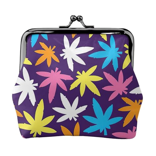 Münzgeldbörse mit buntem Unkrautmuster, praktisch, niedlich, Mini-Münztasche für Damen, 11,5 x 10,5 cm, exquisit, Schwarz, Einheitsgröße Münzgeldbörse mit buntem Unkrautmuster, praktisch, niedlich, Mini-Münztasche für Damen, 11,5 x 10,5 cm, exquisit, Schwarz, Einheitsgröße von SDFHU