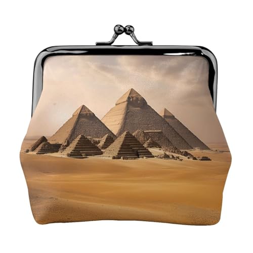 Pyramids of Egypt Print Practicality Coin Purse Cute Mini Coin Pouch for Women (11.5 x 10.5 cm) Exquisite, Schwarz, Einheitsgröße von SDFHU