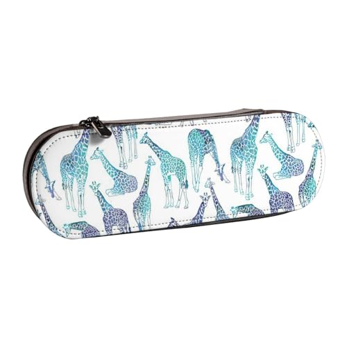 SDFHU Federmäppchen aus Leder mit Giraffenmuster – vielseitiger Stifthalter aus Leder für Reisen und den täglichen Gebrauch von SDFHU