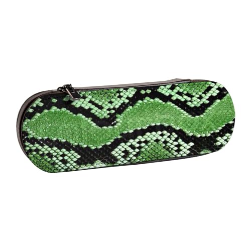 SDFHU Federmäppchen aus Leder mit Schlangenleder-Aufdruck – vielseitiger Stifthalter aus Leder, für Reisen und den täglichen Gebrauch von SDFHU