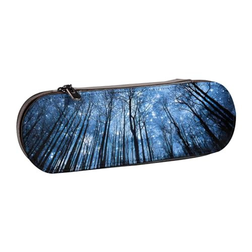 SDFHU Federmäppchen aus Leder mit Sternenhimmel-Aufdruck – vielseitiger Stifthalter aus Leder für Reisen und den täglichen Gebrauch von SDFHU