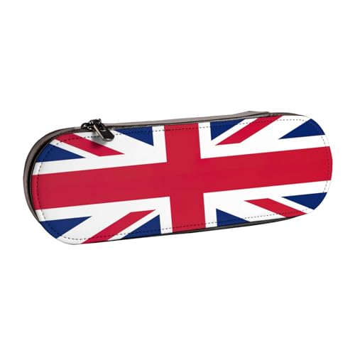 SDFHU Federmäppchen aus Leder mit britischer Flagge, vielseitiger Stifthalter aus Leder, für Reisen und den täglichen Gebrauch von SDFHU