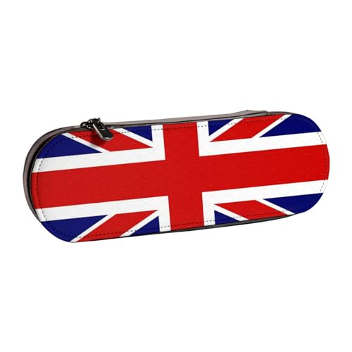 SDFHU Federmäppchen aus Leder mit englischer Flagge, vielseitiger Stifthalter aus Leder, für Reisen und den täglichen Gebrauch von SDFHU