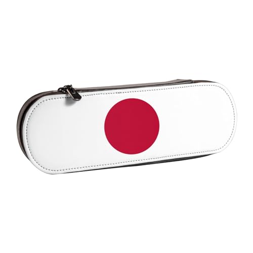 SDFHU Federmäppchen aus Leder mit japanischer Flagge, vielseitiger Stifthalter aus Leder, für Reisen und den täglichen Gebrauch von SDFHU