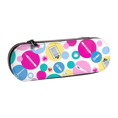 SDFHU Federmäppchen aus Leder mit niedlichem Krankenschwesteraufdruck, vielseitiges Stifteetui aus Leder, für Reisen und den täglichen Gebrauch von SDFHU