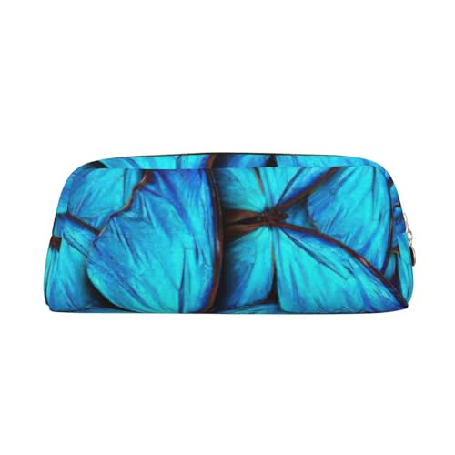 SDFHU Federmäppchen für Erwachsene, Motiv: viele blaue Schmetterlinge, vielseitiges Federmäppchen mit Reißverschluss, multifunktionales Federmäppchen mit Reißverschluss von SDFHU