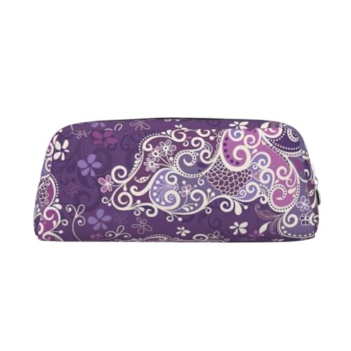 SDFHU Federmäppchen für Erwachsene, Motiv: violette Schmetterlinge, vielseitiges Federmäppchen mit Reißverschluss, multifunktionales Federmäppchen mit Reißverschluss von SDFHU