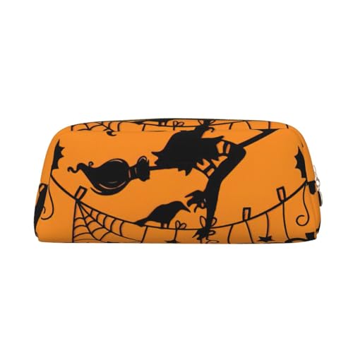 SDFHU Halloween Hexe fliegender Druck Erwachsene Federmäppchen Vielseitiges Federmäppchen Reißverschluss Multifunktional Reißverschluss Federmäppchen von SDFHU