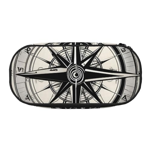 SDFHU Law of the Compass Navigation 1 Print Pencil Case Stationery Tool Office Supplies Uni Accessory Suitable Any Occasion, Black, One Size, Cute, Schwarz , Einheitsgröße, Niedlich von SDFHU
