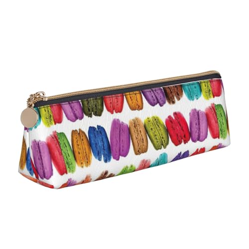SDFHU Macaron Biscuit Flavored Pastries Print Lightweight Spacious Pencil Case Large Capacity Triangle Zippered for Writing Tools, weiß, Einheitsgröße SDFHU Macaron Biscuit Flavored Pastries Print Lightweight Spacious Pencil Case Large Capacity Triangle Zippered for Writing Tools, weiß, Einheitsgröße von SDFHU