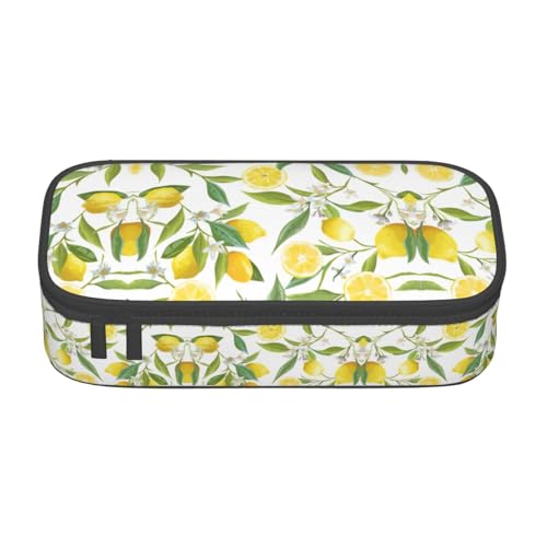 SDFHU Multifunktionales Federmäppchen, Motiv: frische tropische Zitronen, Schreibwaren, Aufbewahrungstasche, Kosmetikartikel, Erwachsene von SDFHU