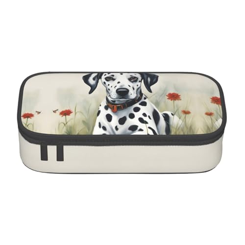 SDFHU Multifunktionales Federmäppchen mit Dalmatiner-Druck, Schreibwaren, Aufbewahrungstasche, Zubehör, Kosmetikartikel, Erwachsene von SDFHU