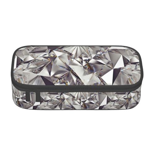 SDFHU Multifunktionales Federmäppchen mit Diamantmuster für Schreibwaren, Aufbewahrungstasche, Kosmetikartikel, Erwachsene von SDFHU
