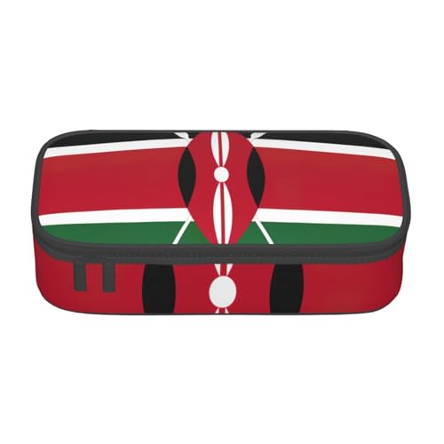 SDFHU Multifunktionales Federmäppchen mit Flagge von Kenia, Schreibwaren, Aufbewahrungstasche, Zubehör, Kosmetikartikel, Erwachsene von SDFHU