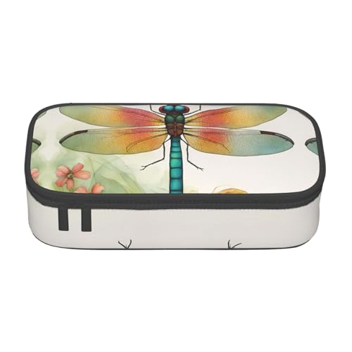 SDFHU Multifunktionales Federmäppchen mit Libellen-Motiv, Schreibwaren, Aufbewahrungstasche, Kosmetikartikel, Erwachsene von SDFHU