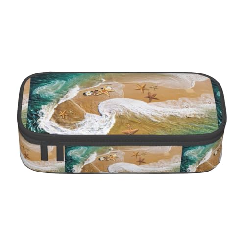 SDFHU Multifunktionales Federmäppchen mit Seestern-Motiv, für Schreibwaren, Aufbewahrungstasche, Kosmetikartikel, Erwachsene von SDFHU