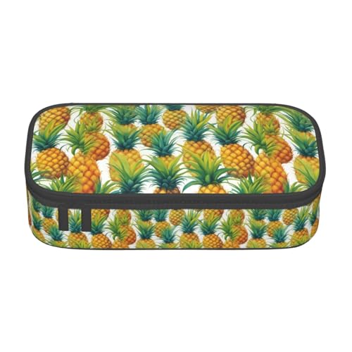SDFHU Multifunktionales Federmäppchen mit exotischem tropischem Ananas-Druck, Schreibwaren, Aufbewahrungstasche, Kosmetikartikel, Erwachsene von SDFHU