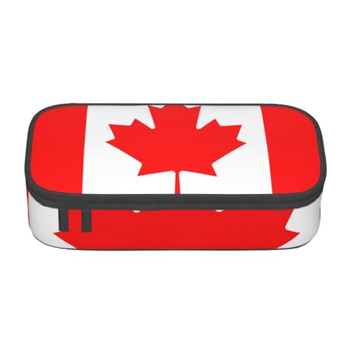 SDFHU Multifunktionales Federmäppchen mit kanadischer Flagge, Schreibwaren, Aufbewahrungstasche, Zubehör, Kosmetikartikel, Erwachsene von SDFHU