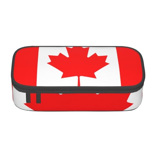 SDFHU Multifunktionales Federmäppchen mit kanadischer Flagge, Schreibwaren, Aufbewahrungstasche, Zubehör, Kosmetikartikel, Erwachsene von SDFHU