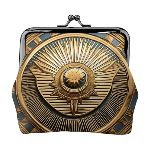 Sun Old Egyptian Timeless Grace Print Practicality Coin Purse Cute Mini Coin Pouch for Women (11.5 x 10.5 cm) Exquisite, Schwarz, Einheitsgröße von SDFHU