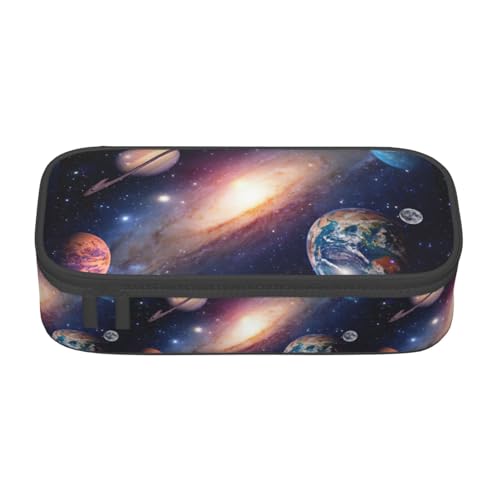 Universum Galaxy Weltraum Druck Multifunktionales Federmäppchen Schreibwaren Aufbewahrungstasche Zubehör Kosmetikartikel Erwachsene von SDFHU
