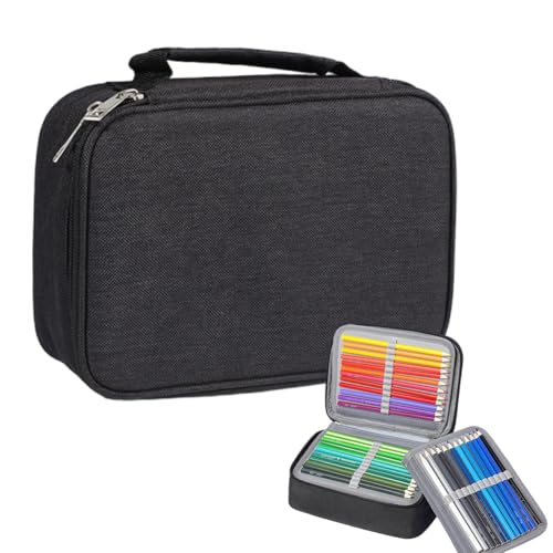 SDFLKAE Federmäppchen 72 Slots Große Kapazität Bleistift-Beutel Mäppchen Portable Abnehmbar Aufbewahrung Bleistifte Organizer Stationäre Fall Farbige Bleistifte Halter für Mädchen Jungen Erwachsene von SDFLKAE