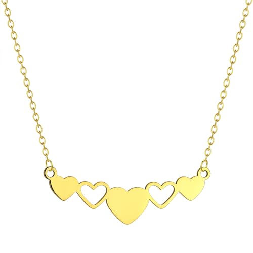 SDFXCDR Halskette Männer Exquisite Clavicle Liebe Herz Gold Farbe Halskette für Frauen Mädchen Choker Weiblich Einfache Schmuck Geburtstagsgeschenke Abschlussgeschenke SDFXCDR Halskette Männer Exquisite Clavicle Liebe Herz Gold Farbe Halskette für Frauen Mädchen Choker Weiblich Einfache Schmuck Geburtstagsgeschenke Abschlussgeschenke von SDFXCDR