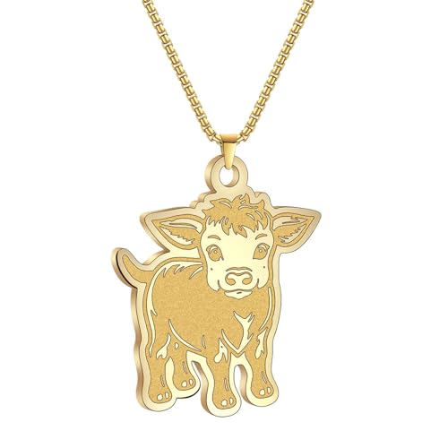 SDFXCDR Halskette Männer Kleine Kuh Anhänger Halskette für Männer Jungen 18K Vergoldet Silber Einfache Box Kette Modischer Schmuck Kinder Geschenke Abschlussgeschenke SDFXCDR Halskette Männer Kleine Kuh Anhänger Halskette für Männer Jungen 18K Vergoldet Silber Einfache Box Kette Modischer Schmuck Kinder Geschenke Abschlussgeschenke von SDFXCDR