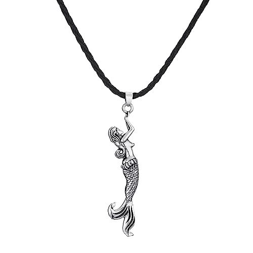 SDFXCDR Herren Halskette Frauen Mode Meerjungfrau Anhänger Halskette Für Frauen Neue Bijoux Maxi Statement Siren SeamanHalsketten Charm Choker Schmuck von SDFXCDR