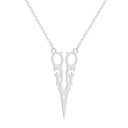 SDFXCDR Herren Halskette Frauen Schere Anhänger Halskette Metall Geschenk Friseur Geschenk Schere Schmuck von SDFXCDR