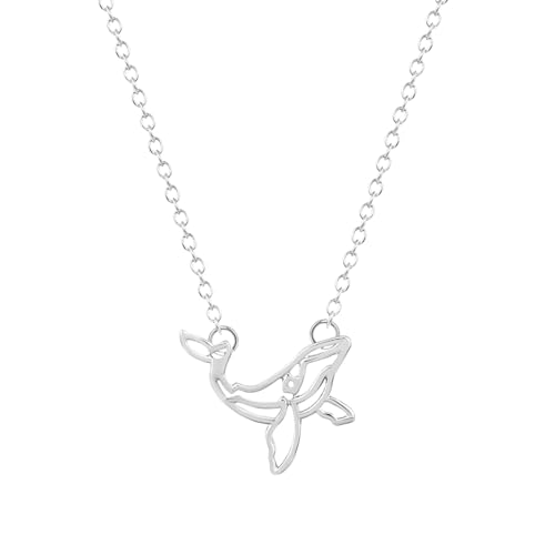 SDFXCDR Herren Halsketten Marke Wal Delphin Anhänger Halskette Lange Kette Statement Legierung Versilbert Metall Schmuck Für Frauen Mädchen Party Geschenke Dankeschön Lehrer Geschenke SDFXCDR Herren Halsketten Marke Wal Delphin Anhänger Halskette Lange Kette Statement Legierung Versilbert Metall Schmuck Für Frauen Mädchen Party Geschenke Dankeschön Lehrer Geschenke von SDFXCDR
