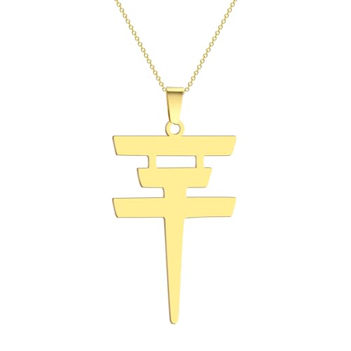 SDFXCDR Herren Halsketten Tokio Hotel Halskette Anhänger Logo Zeichen Symbol Danksager Lehrer Geschenke von SDFXCDR