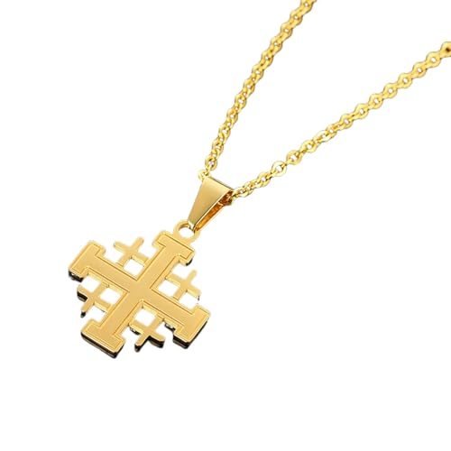 SDFXCDR männer halskette JERUSALEM CROSS NECKLACE FOR MEN BIBLE CRUSADERS PENDANT ISRAEL JEWELS Bible Crusaders WITH 24 INCH einschulungsgeschenke jungen SDFXCDR männer halskette JERUSALEM CROSS NECKLACE FOR MEN BIBLE CRUSADERS PENDANT ISRAEL JEWELS Bible Crusaders WITH 24 INCH einschulungsgeschenke jungen von SDFXCDR