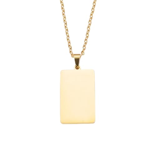 SDFXCDR männer halskette Mirror Polished Strip Namebar Pendant Necklaces Cable Chain Necklaces For DIY Custom Name Logo einschulungsgeschenke jungen von SDFXCDR