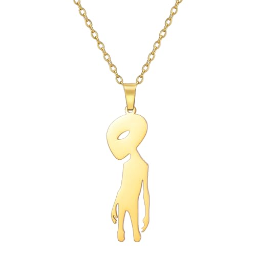 SDFXCDR männer halskette Mysterious Alien Pendant Necklace for Women Man Charm Chain Jewelry Children's Gift einschulungsgeschenke jungen von SDFXCDR
