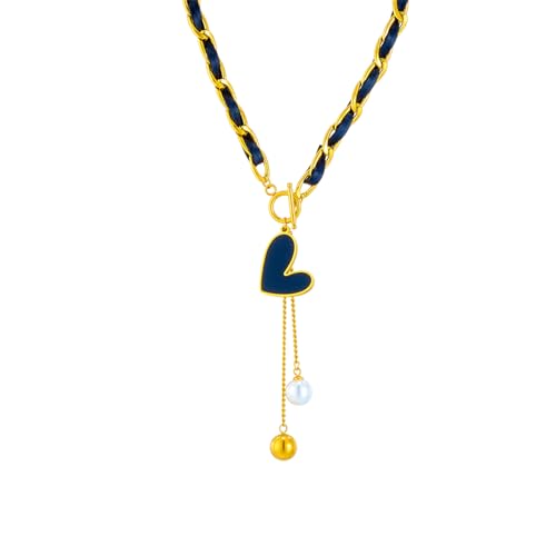 SDFXCDR necklace herren halskette Schwarze Herz Perle Kugel Anhänger Halskette Für Frauen Mode Mädchen OT Verschluss Leder Kette Schmuck Geschenk SDFXCDR necklace herren halskette Schwarze Herz Perle Kugel Anhänger Halskette Für Frauen Mode Mädchen OT Verschluss Leder Kette Schmuck Geschenk von SDFXCDR