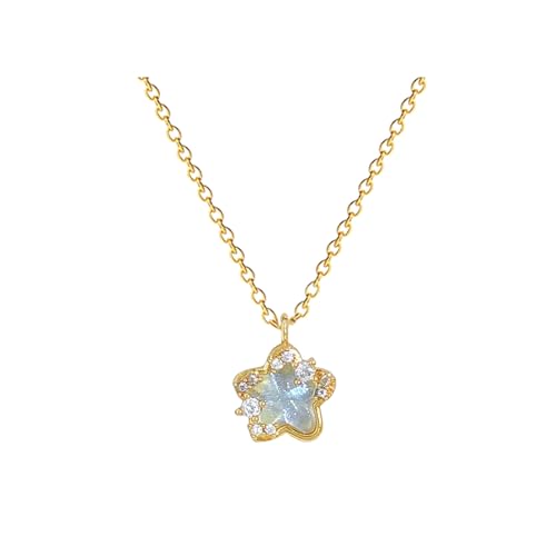 SDFXCDR necklace herren halskette Wunderschöne bunte Sterne Zirkon Anhänger Halskette Frauen Mode Halsschmuck glamouröses Geschenk von SDFXCDR