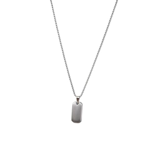 männer halskette Initials Small Dog Tag Necklaces for Men Boys Custom Geometric Pendant with A-Z 26 Letters Casual Simple Gifts einschulungsgeschenke jungen von SDFXCDR