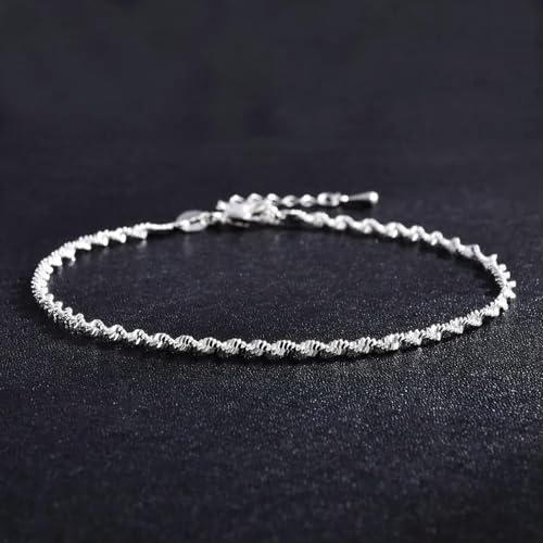 SDGBCXD, Einfache Mode Knöchel Armband Frauen Silber Farbe Fußkettchen Fuß Schmuck Kette Strand Geschenke,Fußkettchen SDGBCXD, Einfache Mode Knöchel Armband Frauen Silber Farbe Fußkettchen Fuß Schmuck Kette Strand Geschenke,Fußkettchen von SDGBCXD