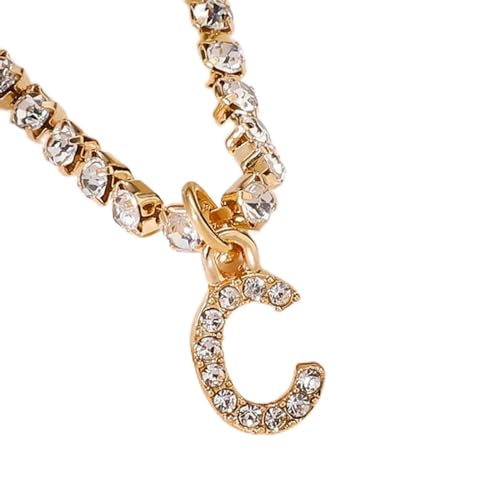 SDGBCXD, Gold Farbe Brief Fußkettchen for Frauen Charme Alphabet Kette Fußkettchen Armband Strand Boho Schmuck Party Geschenk,Fußkettchen(C) von SDGBCXD