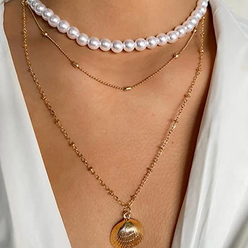 SDGBCXD, Modekette for Frauen, weiblich, kreativ, beliebt, Temperament, Perlenkette, Herz-Anhänger,Halsketten(Vkb0999) von SDGBCXD