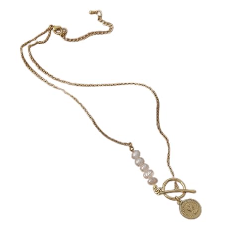 SDGBCXD, Natürliche Süßwasserperlen-Halskette, Barockperlen-Schmuck for Frauen, Hochzeitsperlen-Halskette,Halsketten(11) von SDGBCXD