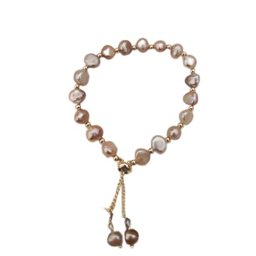 SDGBCXD, Natürliche Süßwasserperlen-Halskette, Barockperlen-Schmuck for Frauen, Hochzeitsperlen-Halskette,Halsketten(Pearl Bracelet02) von SDGBCXD