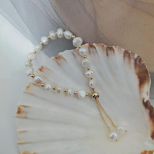 SDGBCXD, Natürliche Süßwasserperlen-Halskette, Barockperlen-Schmuck for Frauen, Hochzeitsperlen-Halskette,Halsketten(Pearl Bracelet03) von SDGBCXD