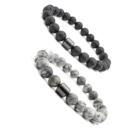 SDGBCXD Anti-Angst Armbänder, Anti-Alkohol-Armband, Stoppen Sie das Trinken von Alkohol, Alkohol for Männer und Frauen, Linderung von Angstzuständen und Stress(A+B) von SDGBCXD