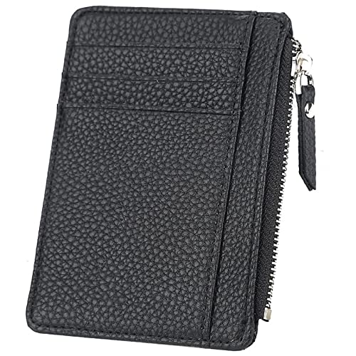 SDGBCXD Brieftasche, Geldbörsen Herren Multifunktionale Blockierleder-Schlanke Geldbörse Kleines und kompaktes Design Echtes Leder(Black) von SDGBCXD