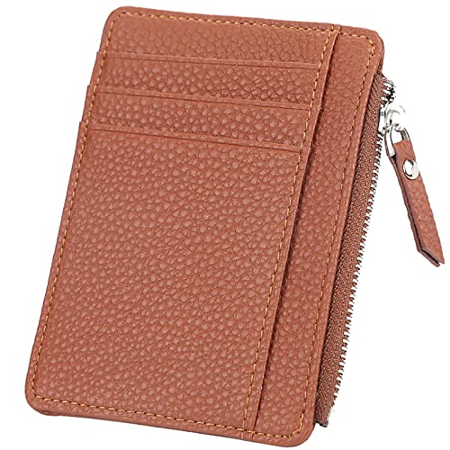 SDGBCXD Brieftasche, Geldbörsen Herren Multifunktionale Blockierleder-Schlanke Geldbörse Kleines und kompaktes Design Echtes Leder(Bruin) von SDGBCXD