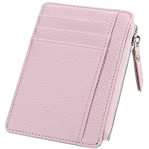 SDGBCXD Brieftasche, Geldbörsen Herren Multifunktionale Blockierleder-Schlanke Geldbörse Kleines und kompaktes Design Echtes Leder(Pink1) von SDGBCXD