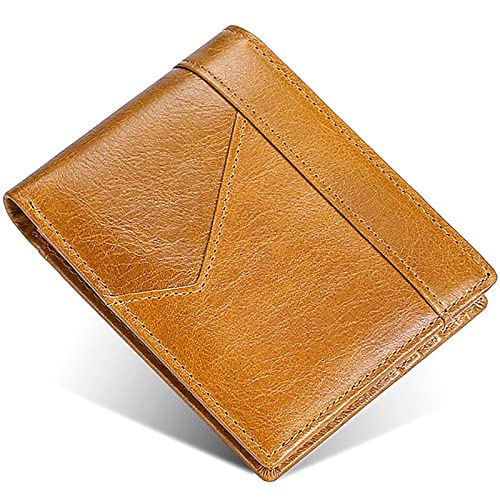 SDGBCXD Brieftasche, Herren-Geldbörse mit Blockierung, 2 Geldscheinfächern, 1 Ausweisfenster, Kreditkartenhalter aus Leder(Unique Colour) von SDGBCXD