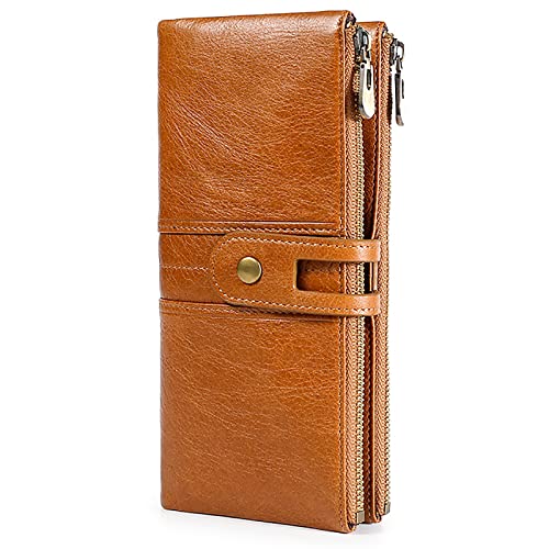 SDGBCXD Brieftasche, Soft Touch mit Münzfach Geldfach Reißverschluss Minimalistische Echtleder Geldbörse(Unique Colour) von SDGBCXD